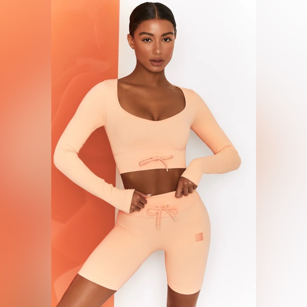 NWT Oh Polly Bo+Tee Peach Workout Set - Picture 9 of 9